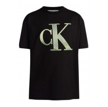 CALVIN KLEIN JEANS PERFORATED MONOLOGO ΜΠΛΟΥΖΑ T-SHIRT ΑΝΔΡΙΚΗ BLACK
