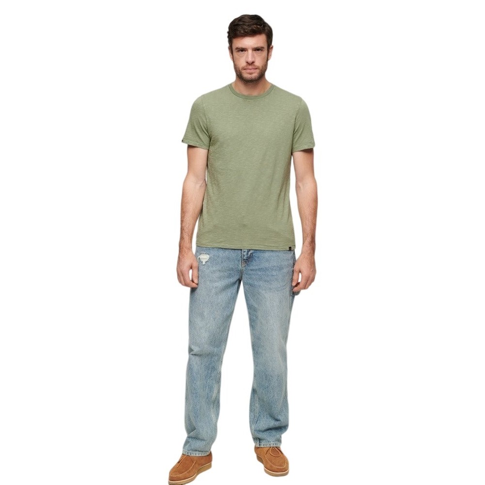 SUPERDRY STUD CREW NECK SLUB T-SHIRT ΜΠΛΟΥΖΑ ΑΝΔΡΙΚΗ GREEN