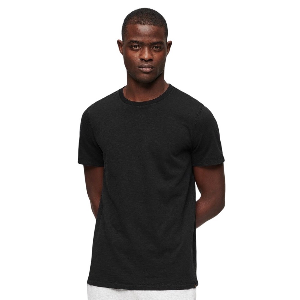 SUPERDRY STUD CREW NECK SLUB T-SHIRT ΜΠΛΟΥΖΑ ΑΝΔΡΙΚΗ BLACK