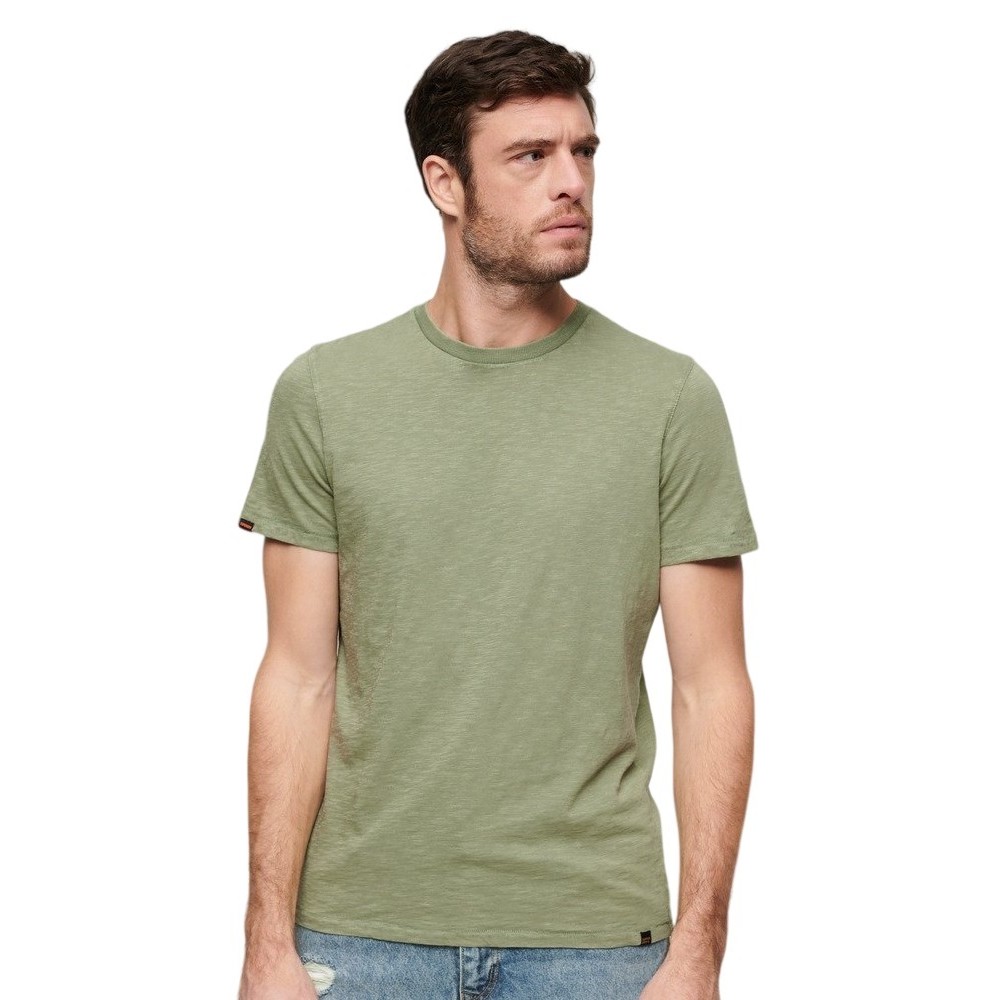 SUPERDRY STUD CREW NECK SLUB T-SHIRT ΜΠΛΟΥΖΑ ΑΝΔΡΙΚΗ GREEN