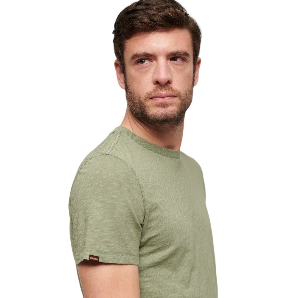 SUPERDRY STUD CREW NECK SLUB T-SHIRT ΜΠΛΟΥΖΑ ΑΝΔΡΙΚΗ GREEN