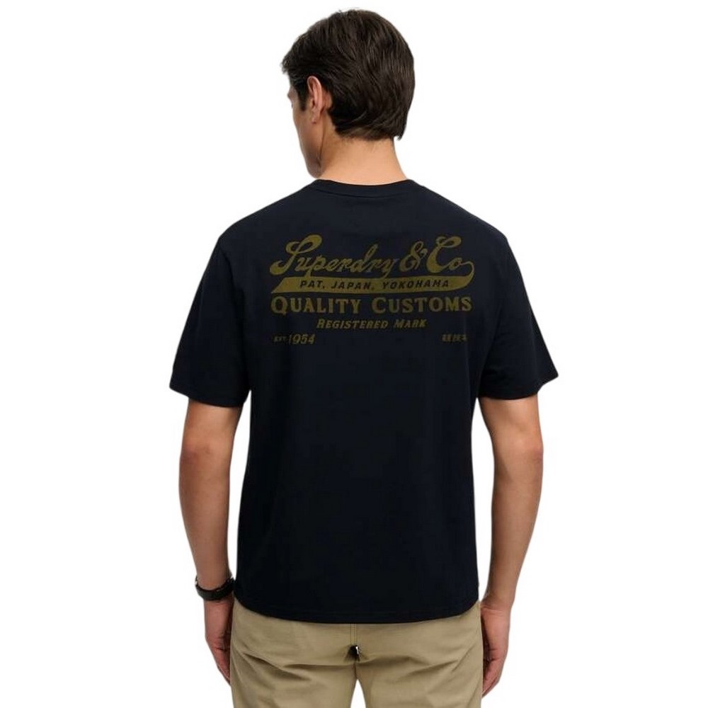 SUPERDRY D3 OVIN HERITAGE BIKER LOOSE T-SHIRT ΜΠΛΟΥΖΑ ΑΝΔΡΙΚΗ BLACK