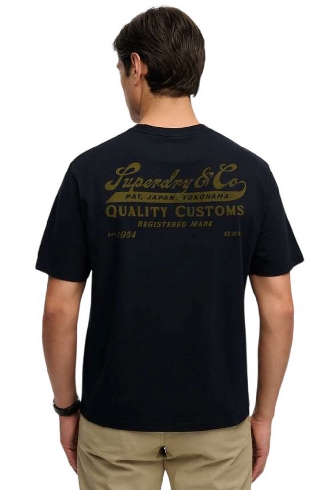 SUPERDRY D3 OVIN HERITAGE BIKER LOOSE T-SHIRT ΜΠΛΟΥΖΑ ΑΝΔΡΙΚΗ BLACK