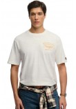 SUPERDRY D3 OVIN HERITAGE BIKER LOOSE T-SHIRT ΜΠΛΟΥΖΑ ΑΝΔΡΙΚΗ OFF WHITE