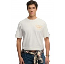 SUPERDRY D3 OVIN HERITAGE BIKER LOOSE T-SHIRT ΜΠΛΟΥΖΑ ΑΝΔΡΙΚΗ OFF WHITE