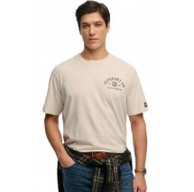 SUPERDRY D3 OVIN HERITAGE BIKER LOOSE T-SHIRT ΜΠΛΟΥΖΑ ΑΝΔΡΙΚΗ BEIGE