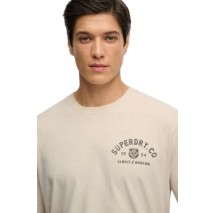 SUPERDRY D3 OVIN HERITAGE BIKER LOOSE T-SHIRT ΜΠΛΟΥΖΑ ΑΝΔΡΙΚΗ BEIGE