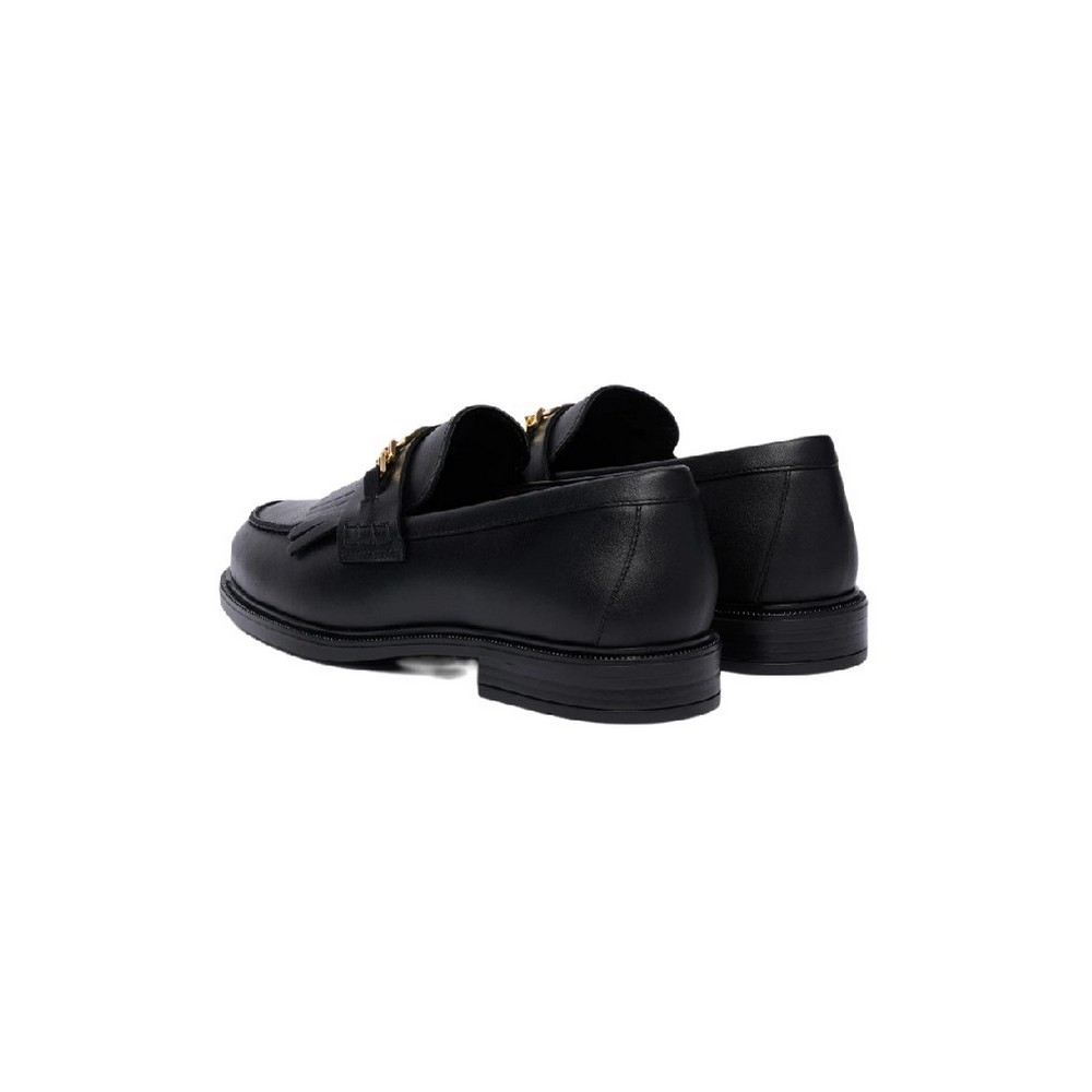 TOMMY HILFIGER CHAIN FRINGE LEATHER LOAFER ΠΑΠΟΥΤΣΙ ΓΥΝΑΙΚΕΙΟ BLACK