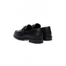 TOMMY HILFIGER CHAIN FRINGE LEATHER LOAFER ΠΑΠΟΥΤΣΙ ΓΥΝΑΙΚΕΙΟ BLACK