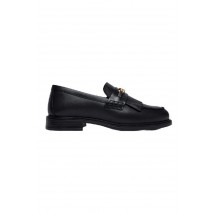 TOMMY HILFIGER CHAIN FRINGE LEATHER LOAFER ΠΑΠΟΥΤΣΙ ΓΥΝΑΙΚΕΙΟ BLACK
