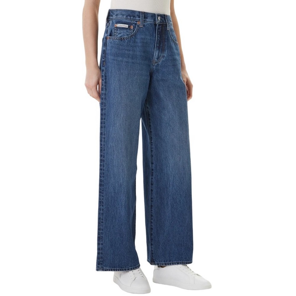 CALVIN KLEIN JEANS THE WIDE LEG INDIGO JULIUS ΠΑΝΤΕΛΟΝΙ ΤΖΙΝ ΓΥΝΑΙΚΕΙΟ BLUΕ DENIM
