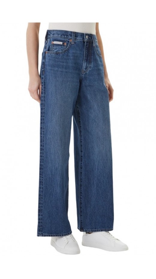 CALVIN KLEIN JEANS THE WIDE LEG INDIGO JULIUS ΠΑΝΤΕΛΟΝΙ ΤΖΙΝ ΓΥΝΑΙΚΕΙΟ BLUΕ DENIM
