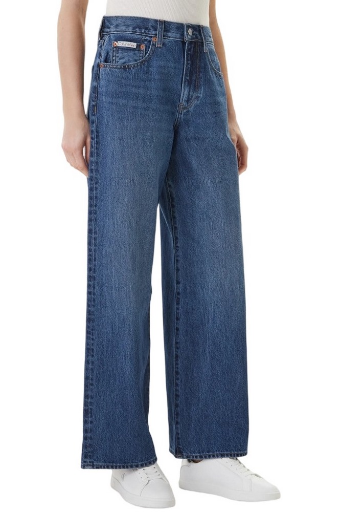 CALVIN KLEIN JEANS THE WIDE LEG INDIGO JULIUS ΠΑΝΤΕΛΟΝΙ ΤΖΙΝ ΓΥΝΑΙΚΕΙΟ BLUΕ DENIM