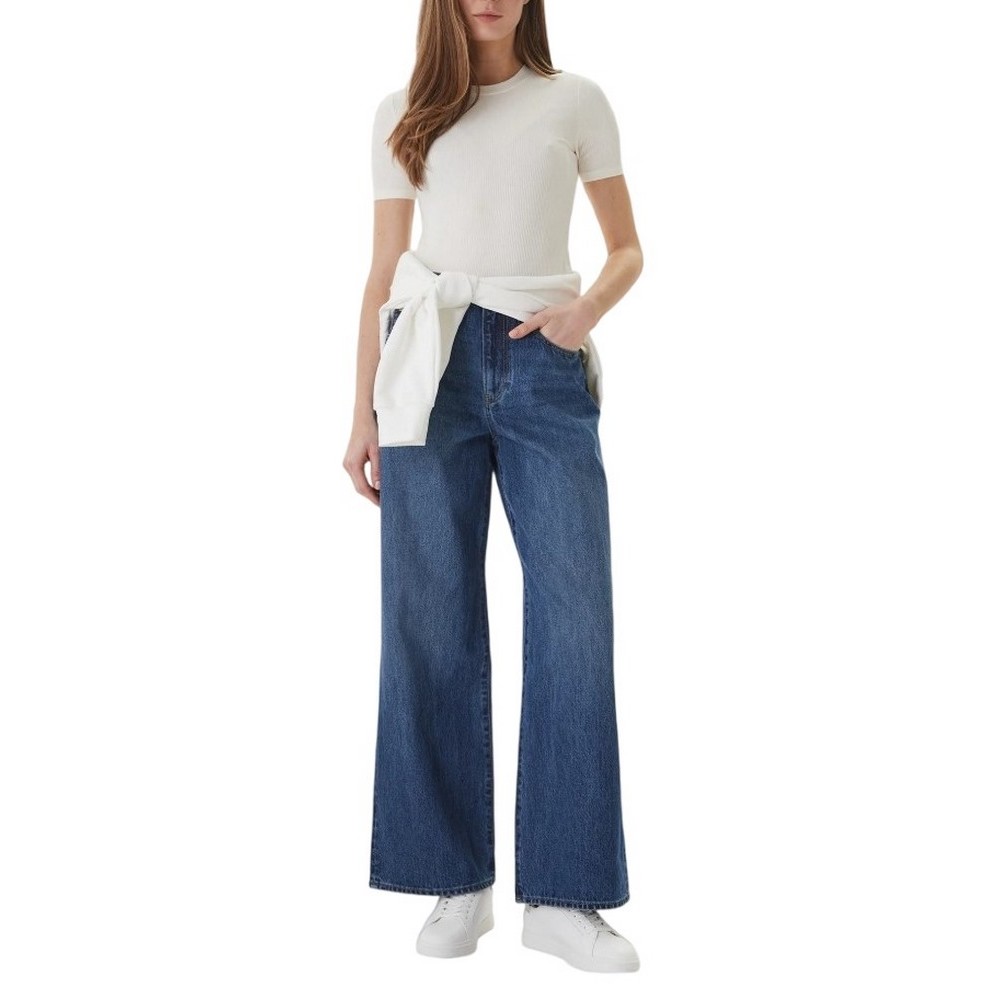 CALVIN KLEIN JEANS THE WIDE LEG INDIGO JULIUS ΠΑΝΤΕΛΟΝΙ ΤΖΙΝ ΓΥΝΑΙΚΕΙΟ BLUΕ DENIM