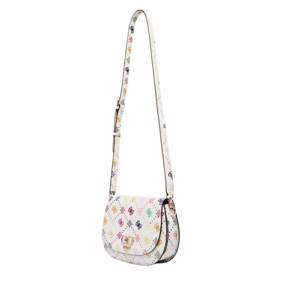 GUESS EMELIE LOGO FLAP SHOULDER BAG ΤΣΑΝΤΑ ΓΥΝΑΙΚΕΙΑ MULTI