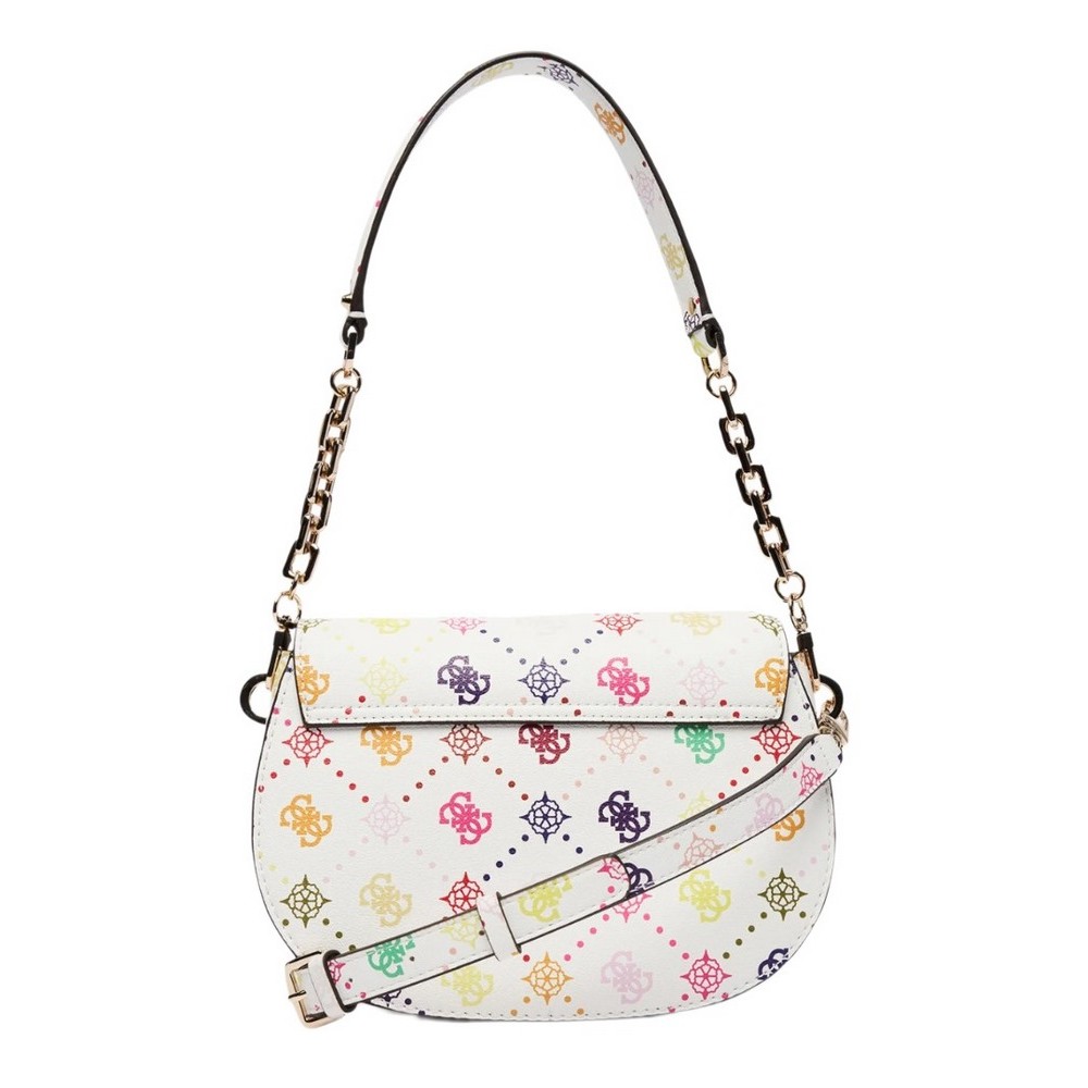 GUESS EMELIE LOGO FLAP SHOULDER BAG ΤΣΑΝΤΑ ΓΥΝΑΙΚΕΙΑ MULTI