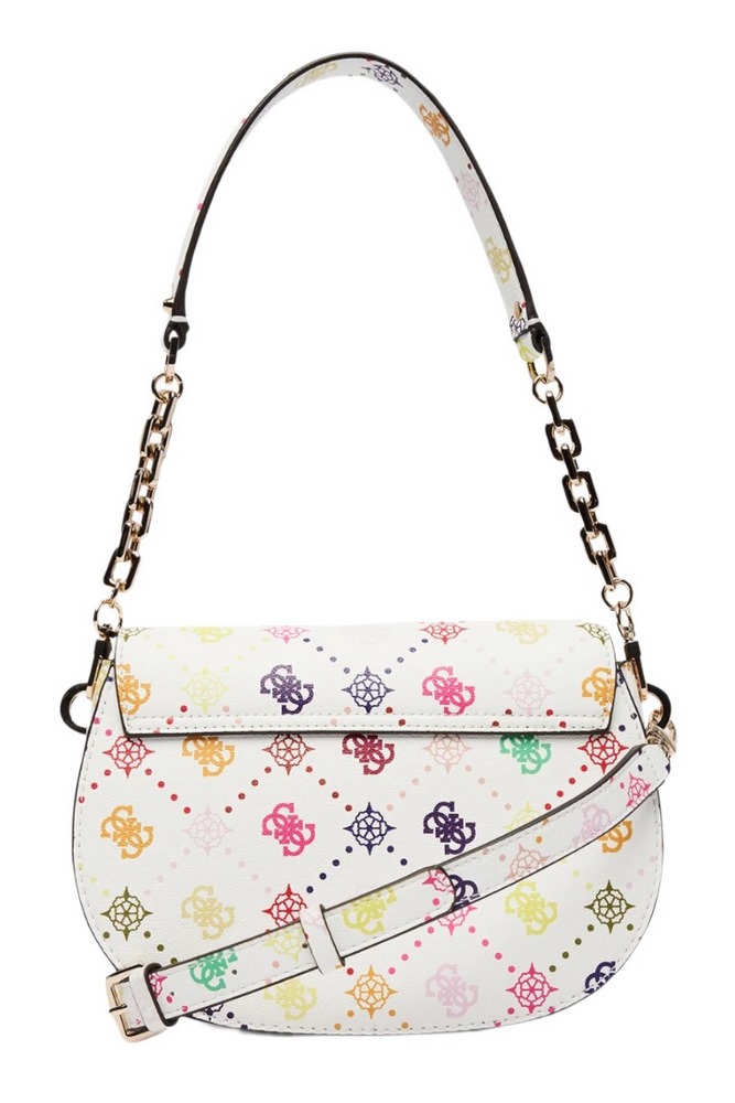 GUESS EMELIE LOGO FLAP SHOULDER BAG ΤΣΑΝΤΑ ΓΥΝΑΙΚΕΙΑ MULTI