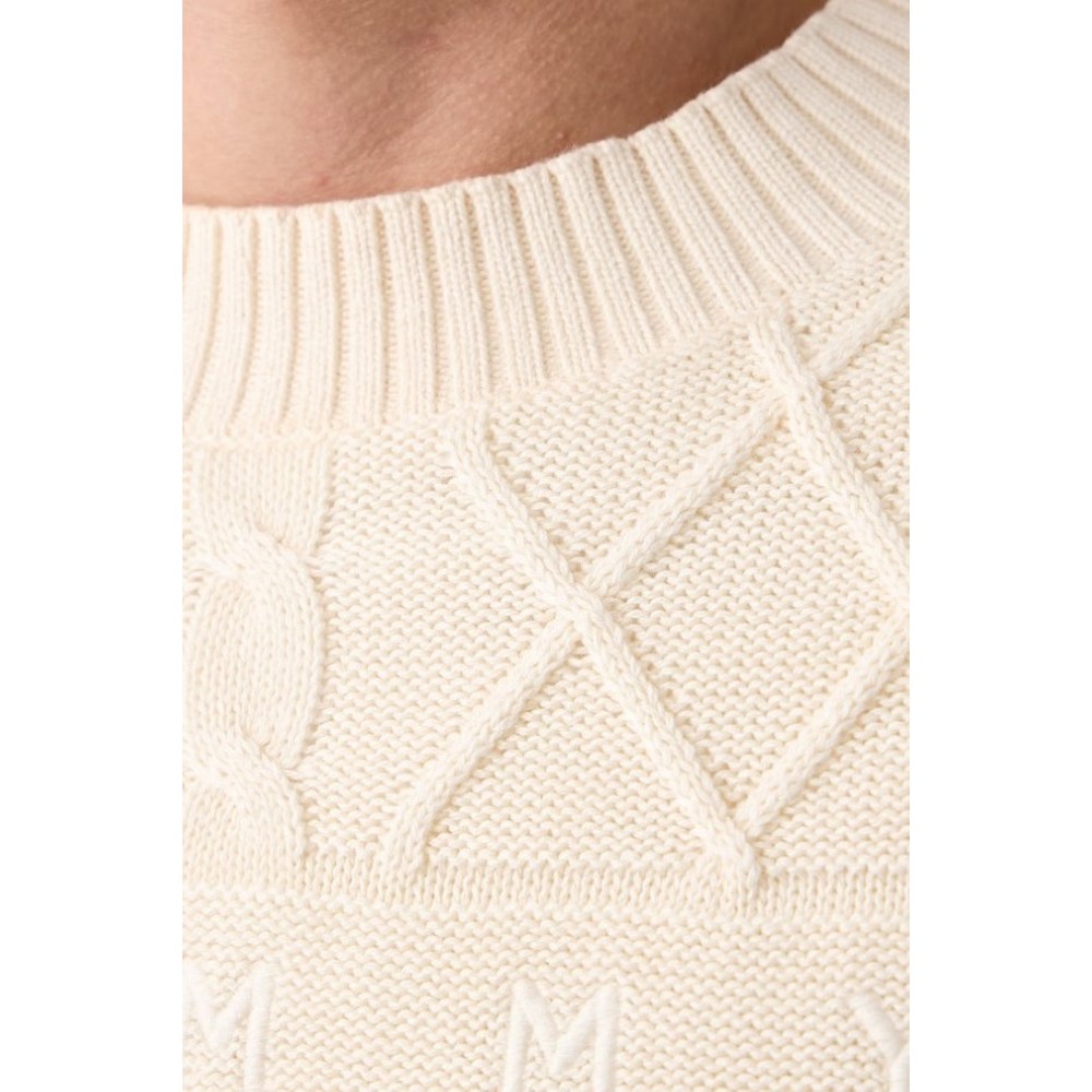 TOMMY JEANS RLX FLAG CABLE SWEATER EXT ΜΠΛΟΥΖΑ ΠΛΕΚΤΗ ΑΝΔΡΙΚΗ CREAMY WHITE