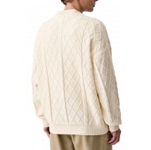 TOMMY JEANS RLX FLAG CABLE SWEATER EXT ΜΠΛΟΥΖΑ ΠΛΕΚΤΗ ΑΝΔΡΙΚΗ CREAMY WHITE