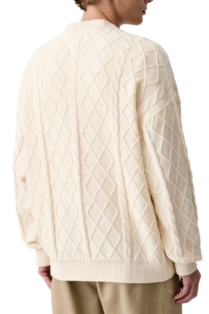 TOMMY JEANS RLX FLAG CABLE SWEATER EXT ΜΠΛΟΥΖΑ ΠΛΕΚΤΗ ΑΝΔΡΙΚΗ CREAMY WHITE
