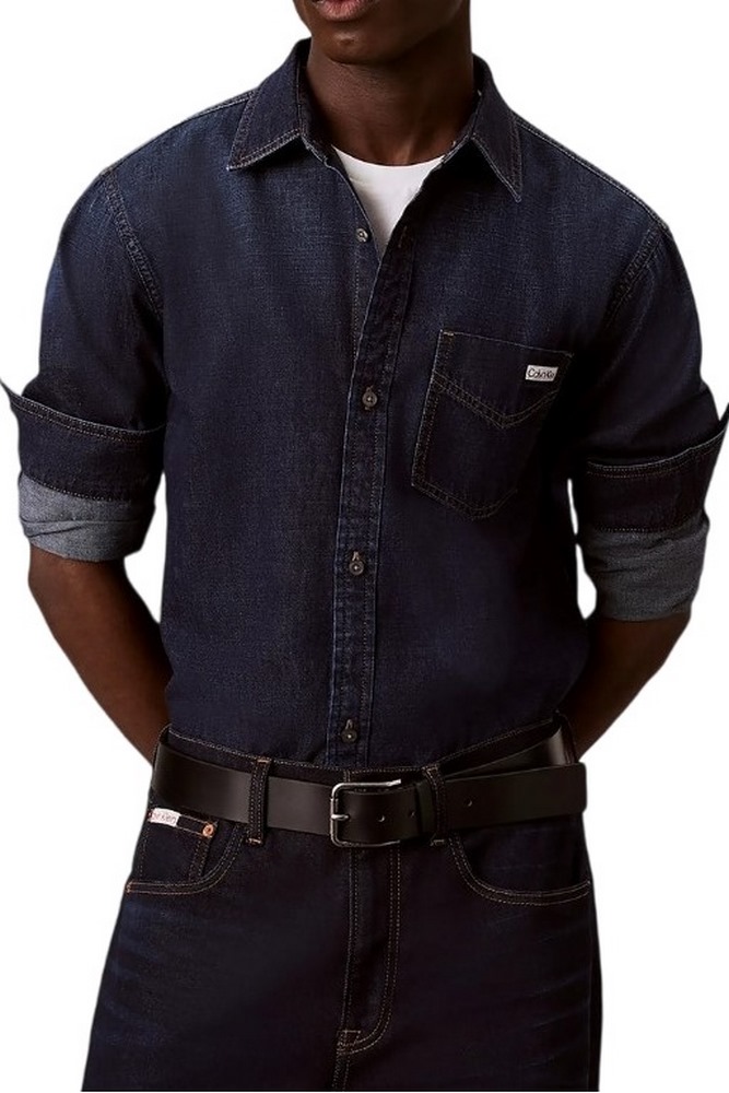 CALVIN KLEIN JEANS ESSENTIAL CLASSIC FELDMAN SHIRT ΠΟΥΚΑΜΙΣΟ ΑΝΔΡΙΚΟ DARK BLUE