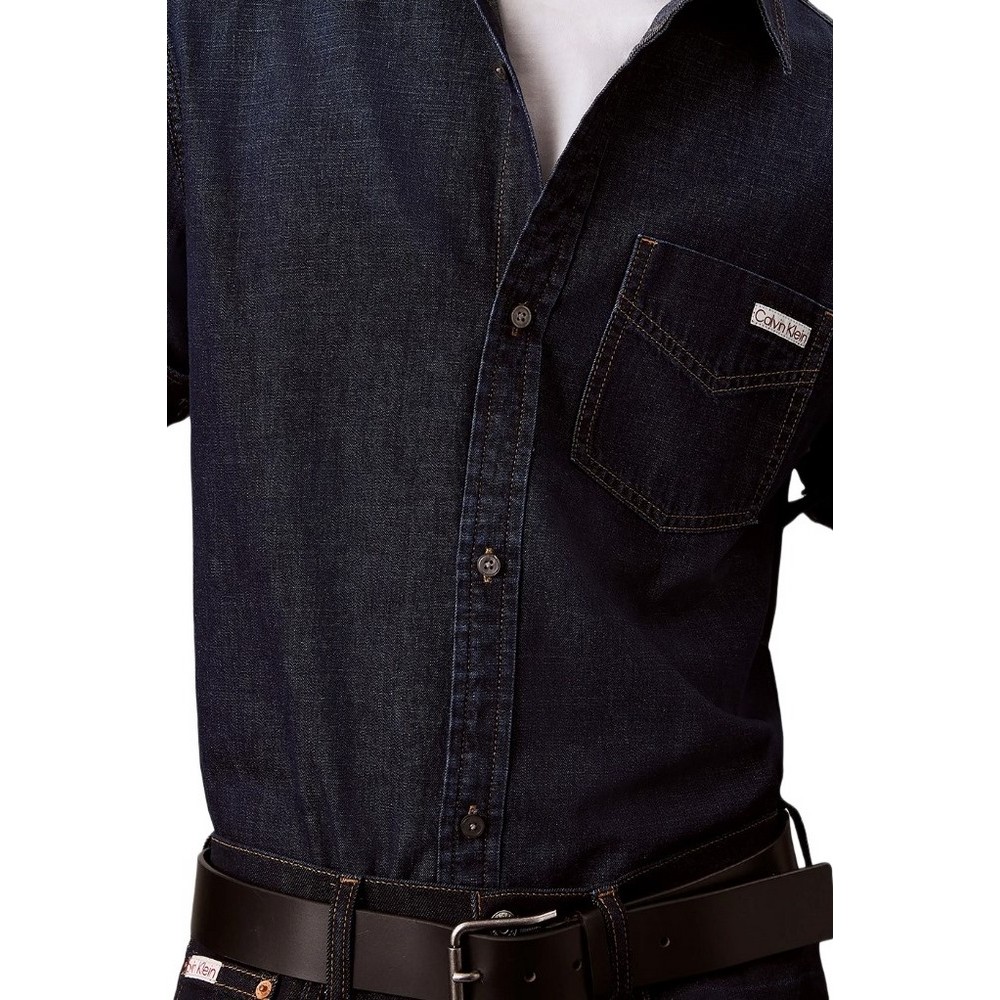 CALVIN KLEIN JEANS ESSENTIAL CLASSIC FELDMAN SHIRT ΠΟΥΚΑΜΙΣΟ ΑΝΔΡΙΚΟ DARK BLUE
