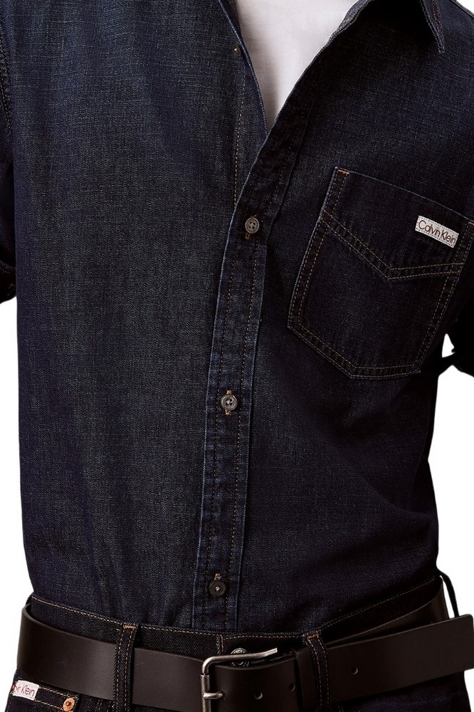 CALVIN KLEIN JEANS ESSENTIAL CLASSIC FELDMAN SHIRT ΠΟΥΚΑΜΙΣΟ ΑΝΔΡΙΚΟ DARK BLUE
