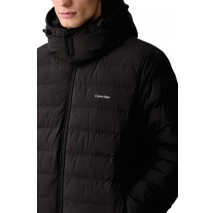 CALVIN KLEIN LTWT NYLON HOODED PUFFER JKT ΜΠΟΥΦΑΝ ΑΝΔΡΙΚΟ BLACK