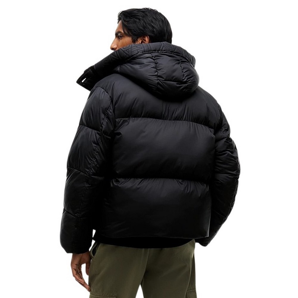 TOMMY JEANS WORKWEAR HOODED JACKET EXT ΜΠΟΥΦΑΝ ΑΝΔΡΙΚΟ BLACK