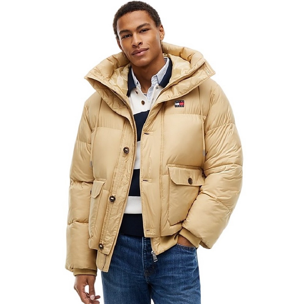 TOMMY JEANS WORKWEAR HOODED JACKET EXT ΜΠΟΥΦΑΝ ΑΝΔΡΙΚΟ BEIGE