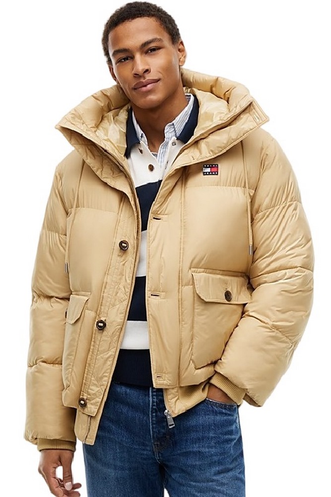 TOMMY JEANS WORKWEAR HOODED JACKET EXT ΜΠΟΥΦΑΝ ΑΝΔΡΙΚΟ BEIGE