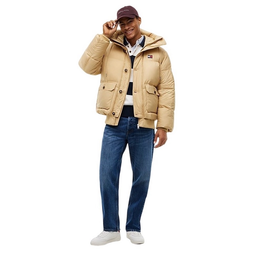 TOMMY JEANS WORKWEAR HOODED JACKET EXT ΜΠΟΥΦΑΝ ΑΝΔΡΙΚΟ BEIGE