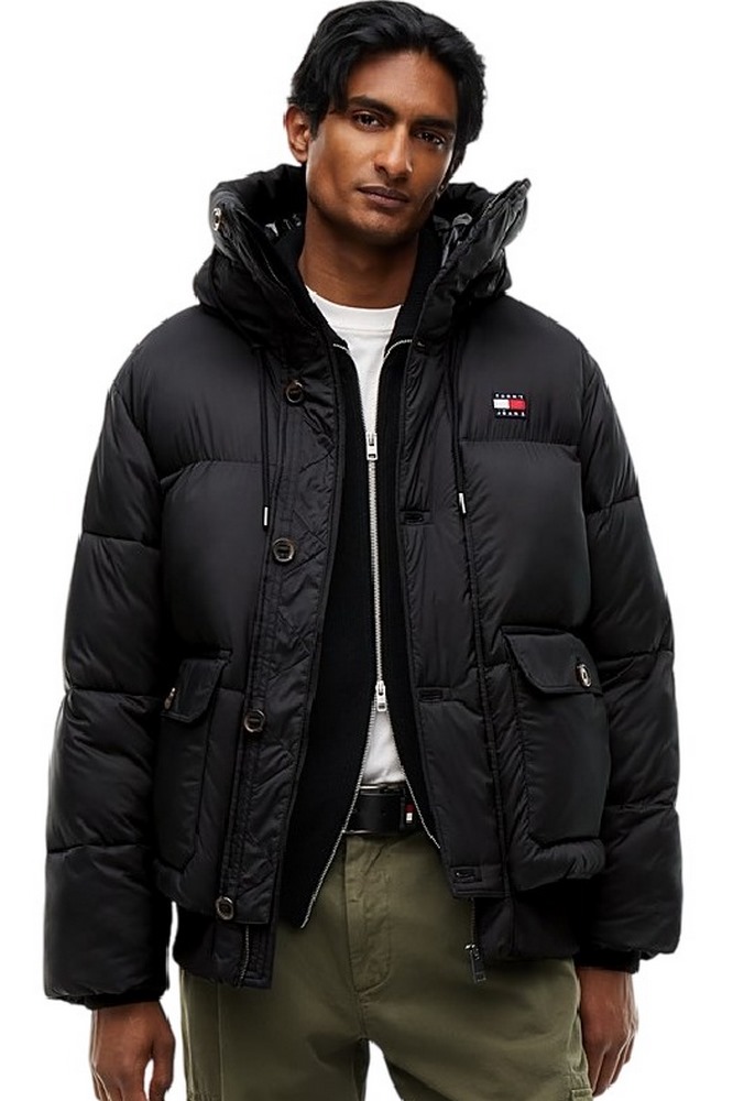 TOMMY JEANS WORKWEAR HOODED JACKET EXT ΜΠΟΥΦΑΝ ΑΝΔΡΙΚΟ BLACK