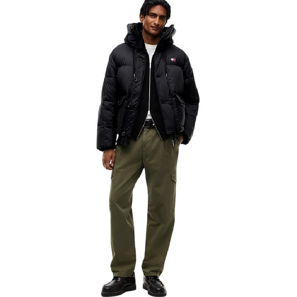 TOMMY JEANS WORKWEAR HOODED JACKET EXT ΜΠΟΥΦΑΝ ΑΝΔΡΙΚΟ BLACK