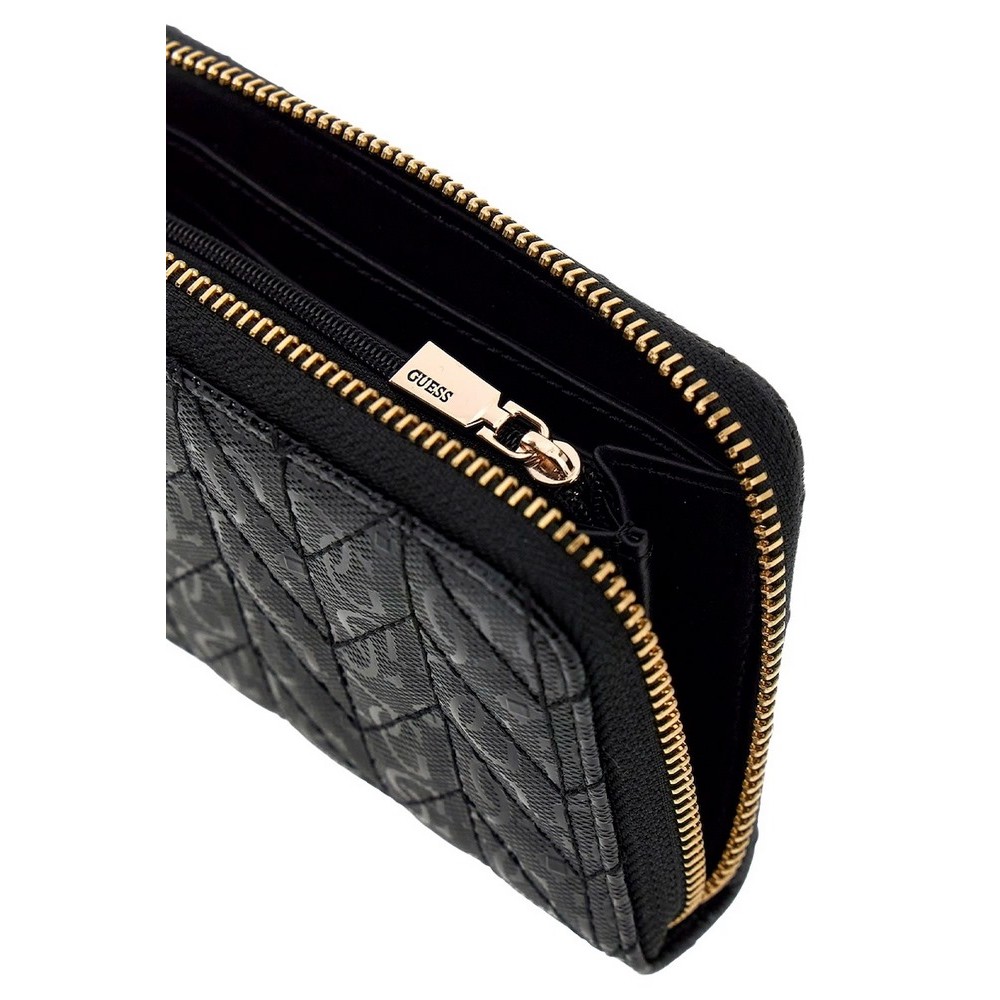 GUESS STACEY SLG MEDIUM ZIP AROUND ΠΟΡΤΟΦΟΛΙ ΓΥΝΑΙΚΕΙΟ BLACK