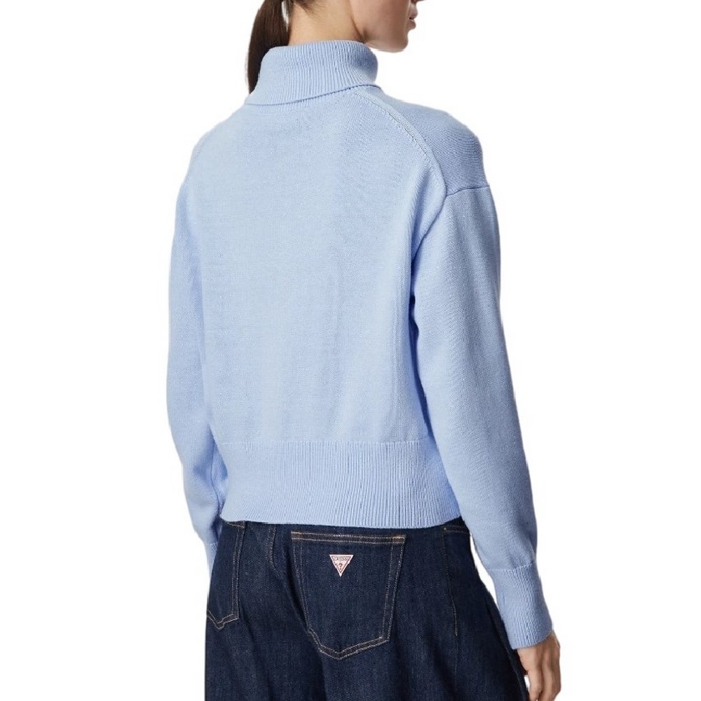 CALVIN KLEIN JEANS LS LOGO TNECK PULLOVER ΜΠΛΟΥΖΑ ΠΛΕΚΤΗ ΓΥΝΑΙΚΕΙΑ CIEL