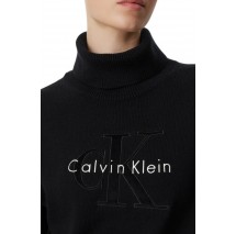 CALVIN KLEIN JEANS LS LOGO TNECK PULLOVER ΜΠΛΟΥΖΑ ΠΛΕΚΤΗ ΓΥΝΑΙΚΕΙΑ BLACK