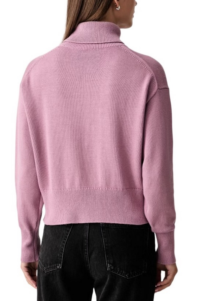 CALVIN KLEIN JEANS LS LOGO TNECK PULLOVER ΜΠΛΟΥΖΑ ΠΛΕΚΤΗ ΓΥΝΑΙΚΕΙΑ DUSKY ORCHID