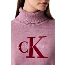 CALVIN KLEIN JEANS LS LOGO TNECK PULLOVER ΜΠΛΟΥΖΑ ΠΛΕΚΤΗ ΓΥΝΑΙΚΕΙΑ DUSKY ORCHID