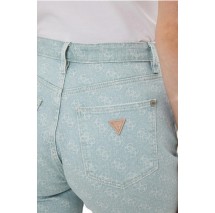 GUESS 80S PEDAL ΣΟΡΤΣ ΓΥΝΑΙΚΕΙΟ BLUΕ DENIM