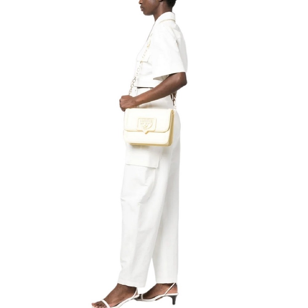 CHIARA FERRAGNI RANGE B - EYELIKE BUCKLE CALF PU BUCKLE MC ΤΣΑΝΤΑ ΓΥΝΑΙΚΕΙΑ YELLOW