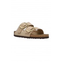 BIRKENSTOCK LEATHER ARIZONA BIG BUCKLE LENB NARROW SEASONAL ΠΑΝΤΟΦΛΑ ΓΥΝΑΙΚΕΙΑ SAND