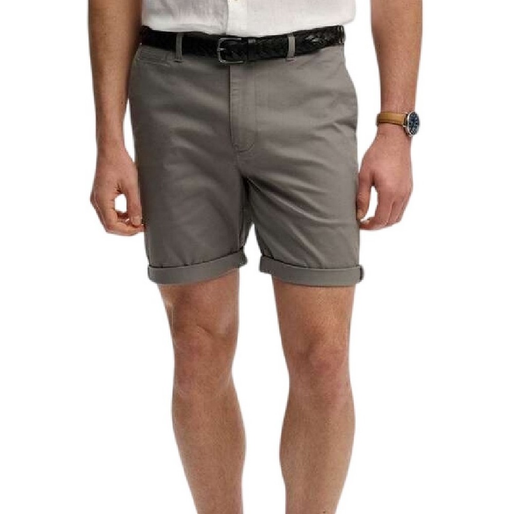 SUPERDRY D1 STUD PREMIUM REGULAR CHINO SHORT ΣΟΡΤΣ ΑΝΔΡΙΚΟ WASHED GREY