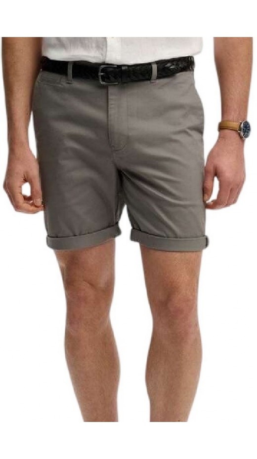 SUPERDRY D1 STUD PREMIUM REGULAR CHINO SHORT ΣΟΡΤΣ ΑΝΔΡΙΚΟ WASHED GREY