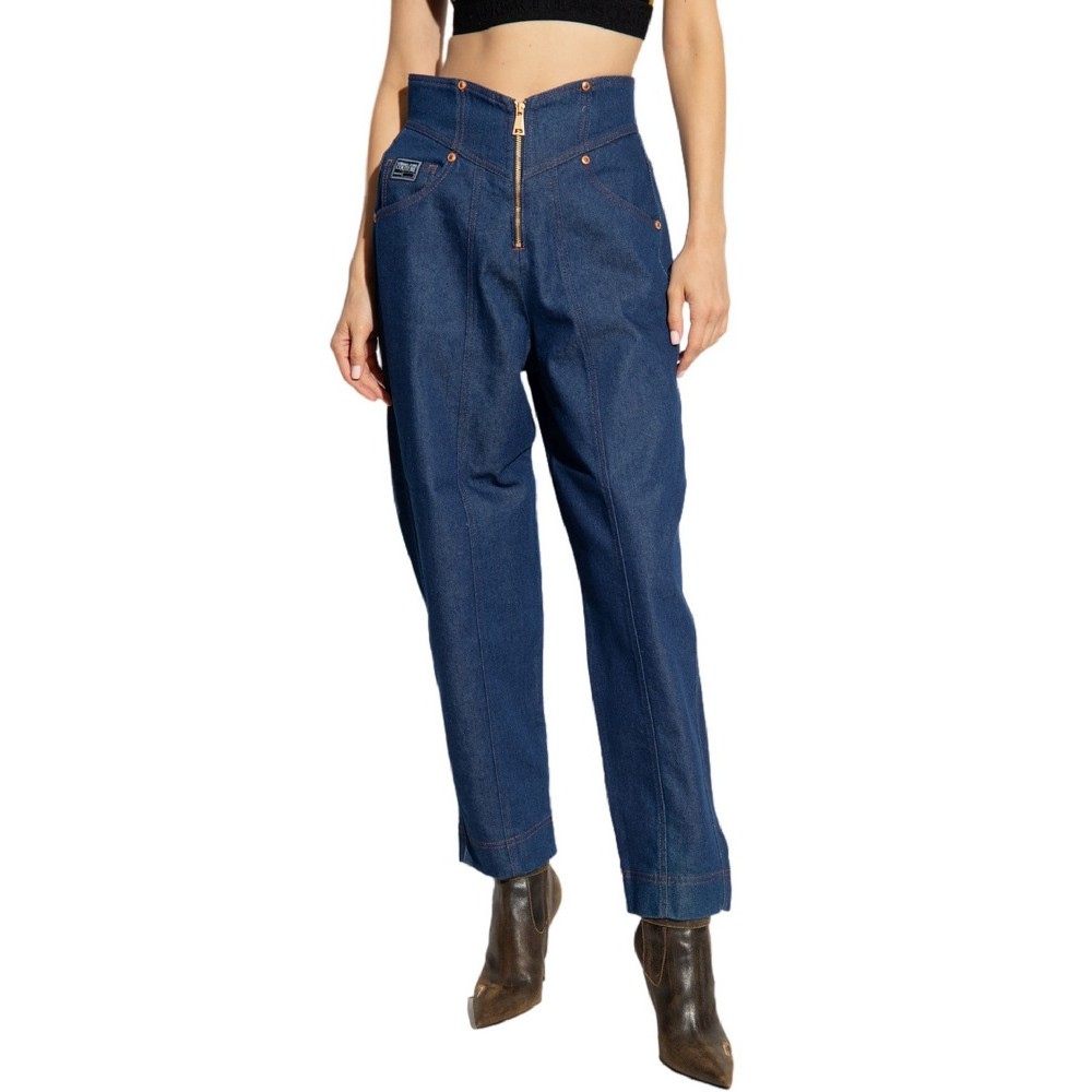 VERSACE JEANS COUTURE MOM ESTELLE 75DP508 ΠΑΝΤΕΛΟΝΙ ΓΥΝΑΙΚΕΙΟ BLUΕ DENIM