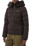 TOMMY JEANS SLIM HOOD PUFFER DOWN EXT ΜΠΟΥΦΑΝ ΓΥΝΑΙΚΕΙΟ BLACK