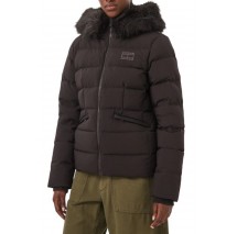 TOMMY JEANS SLIM HOOD PUFFER DOWN EXT ΜΠΟΥΦΑΝ ΓΥΝΑΙΚΕΙΟ BLACK