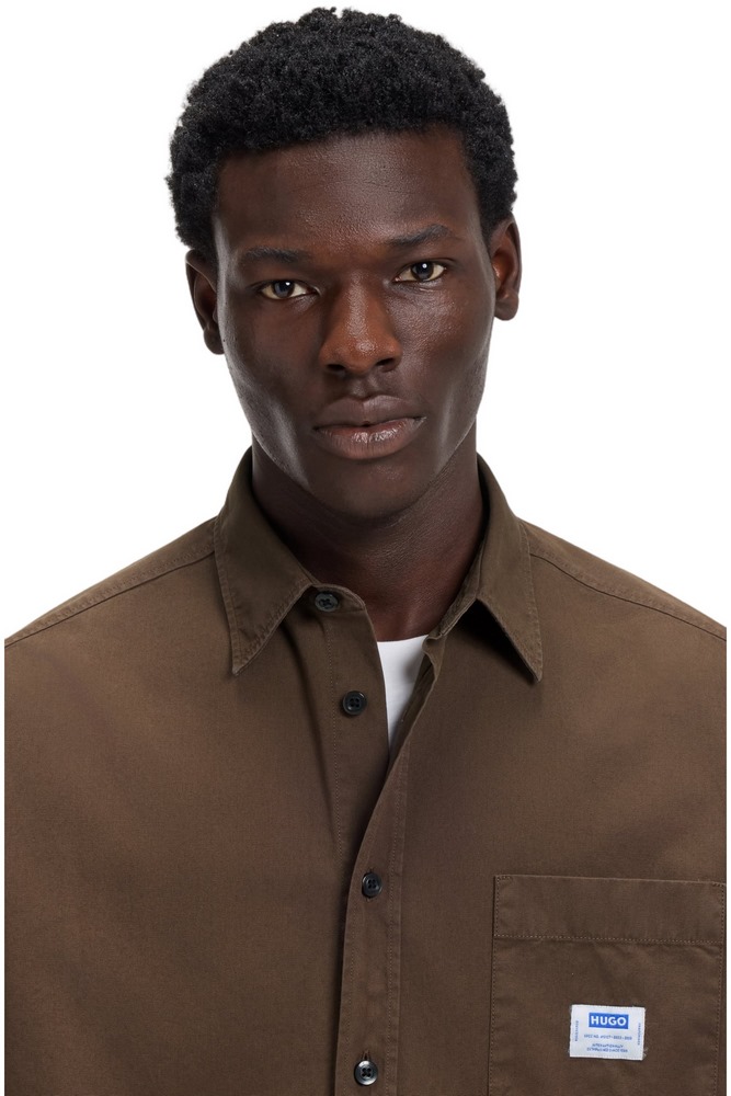 HUGO BOSS CASUAL SHIRT EBALTO ΠΟΥΚΑΜΙΣΟ ΑΝΔΡΙΚΟ BROWN
