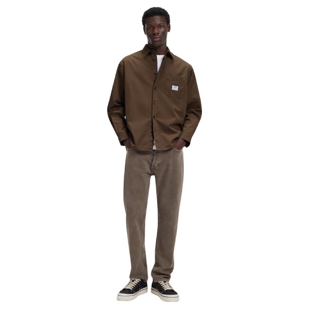 HUGO BOSS CASUAL SHIRT EBALTO ΠΟΥΚΑΜΙΣΟ ΑΝΔΡΙΚΟ BROWN