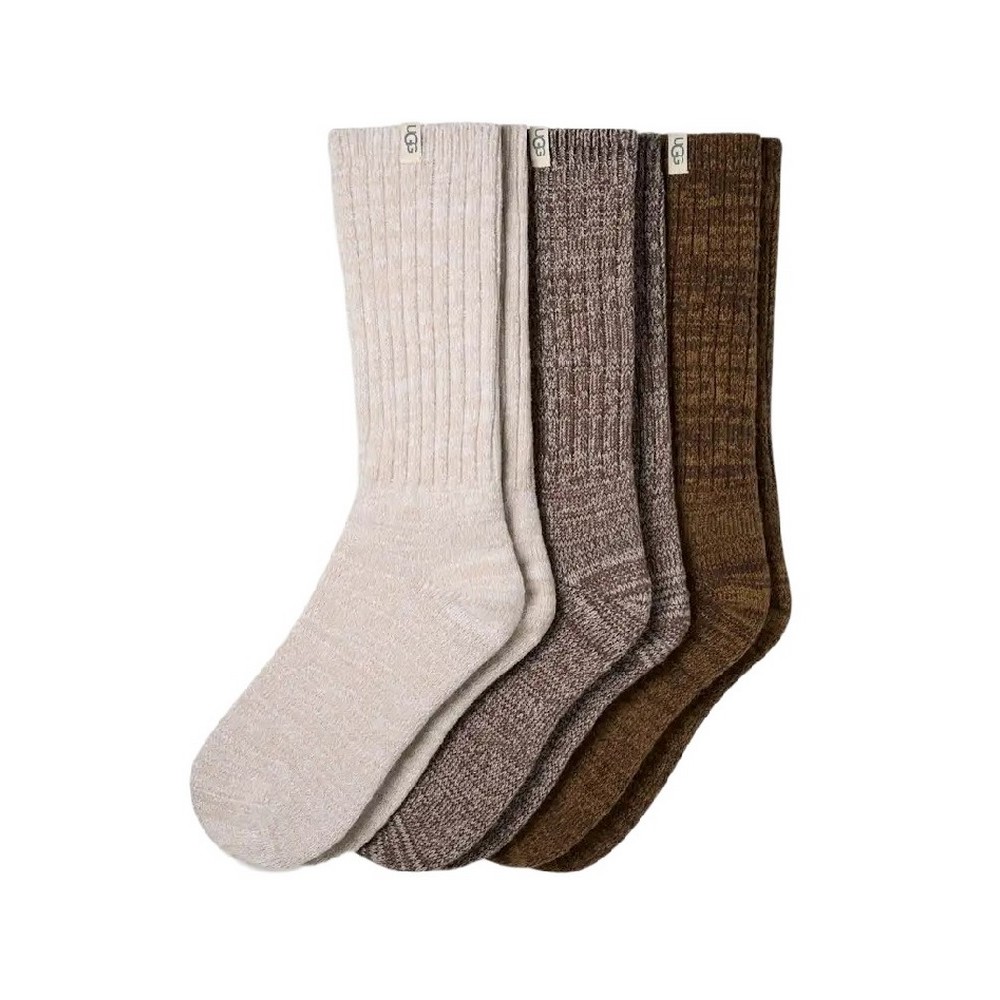 UGG RIB KNIT SLOUCHY CREW 3 PACK ΣΕΤ ΜΕΣΑΙΕΣ ΚΑΛΤΣΕΣ ΓΥΝΑΙΚΕΙΕΣ NEUTRALS
